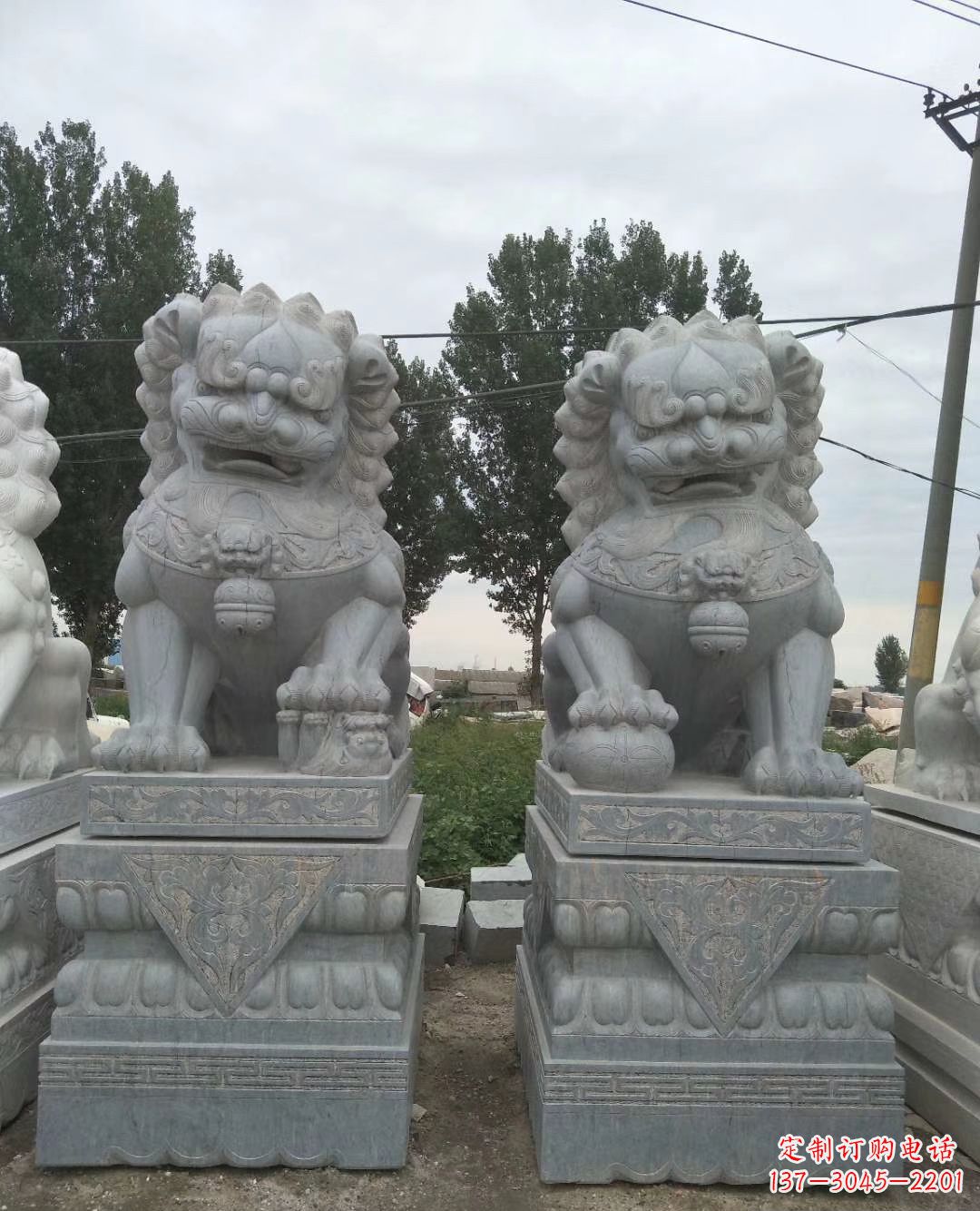 金华3米高青石狮子