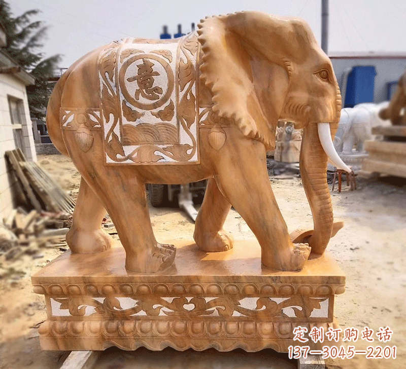 金华雕刻石雕大象