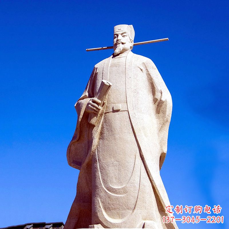 金华景区园林欧阳修大型砂岩雕像-中国历史文化名人著名文学大家
