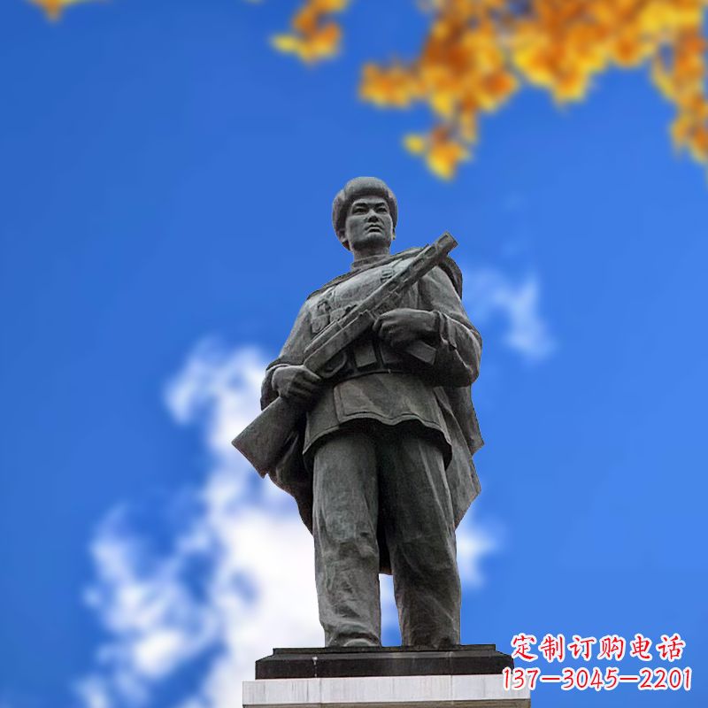 金华中国著名抗战英雄人物邱少云石雕塑像