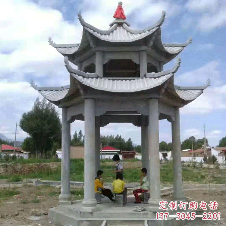 金华中式庭院石凉亭