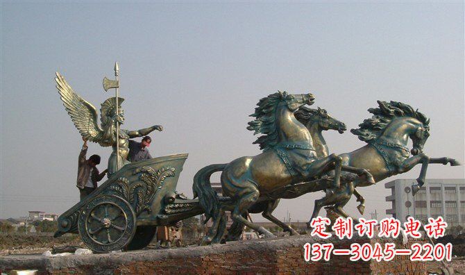 金华阿波罗战车广场景观铜雕 (2)