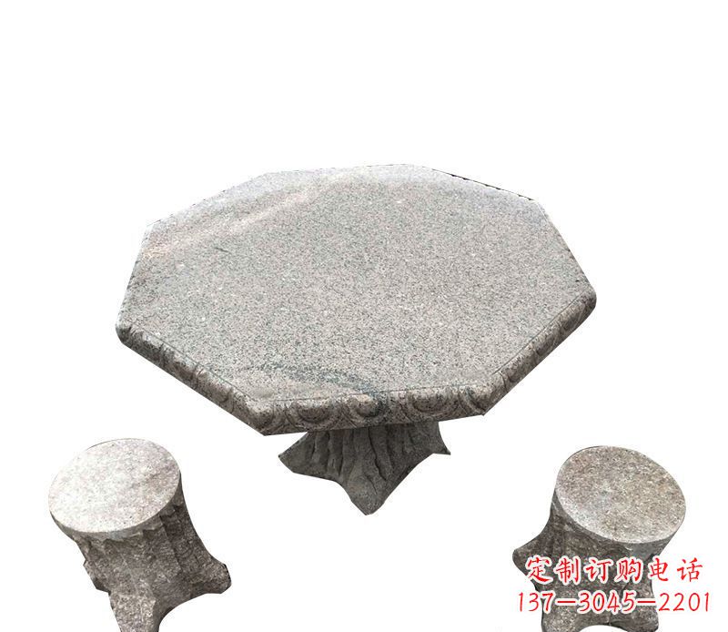 金华八角石桌凳园林景观石雕