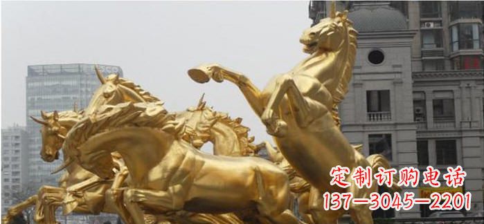 金华腾驰而去,竞技飞扬——“飞马腾跃”铜雕马群