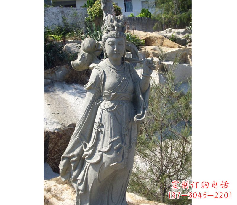 金华八仙何仙姑石雕