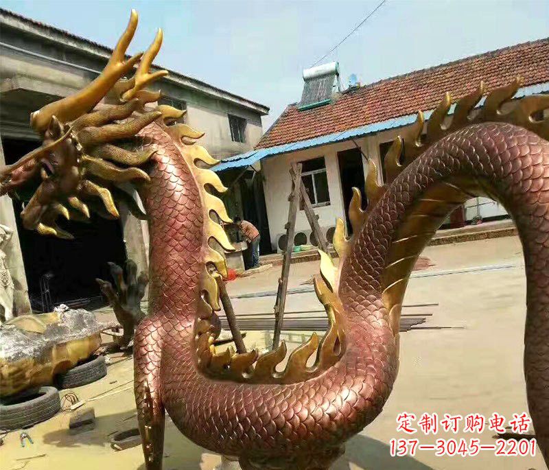 金华古典精致巨龙铜雕