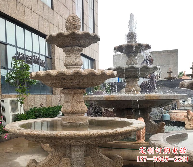 金华“白麻石质天然喷泉雕塑”