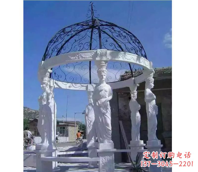 金华白色欧式石头凉亭