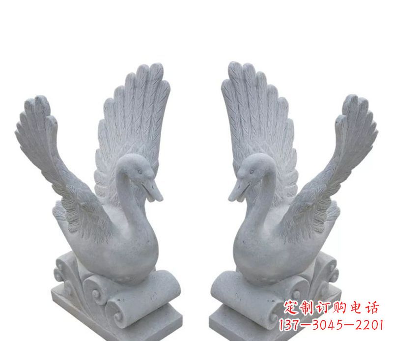 金华白天鹅石雕