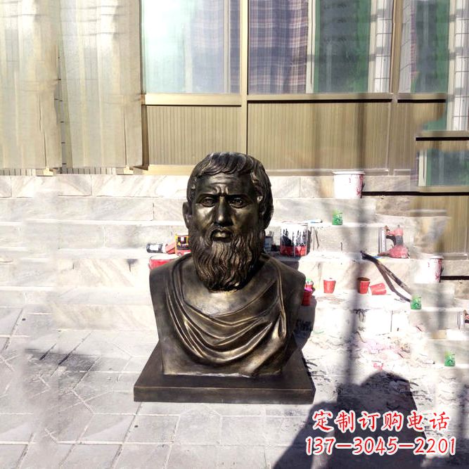 金华柏拉图仿铜头像系列以玻璃钢雕刻出世界名人的传奇