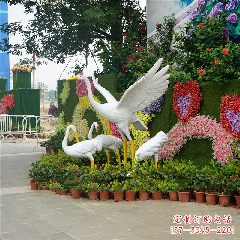 金华仙鹤玻璃钢雕塑