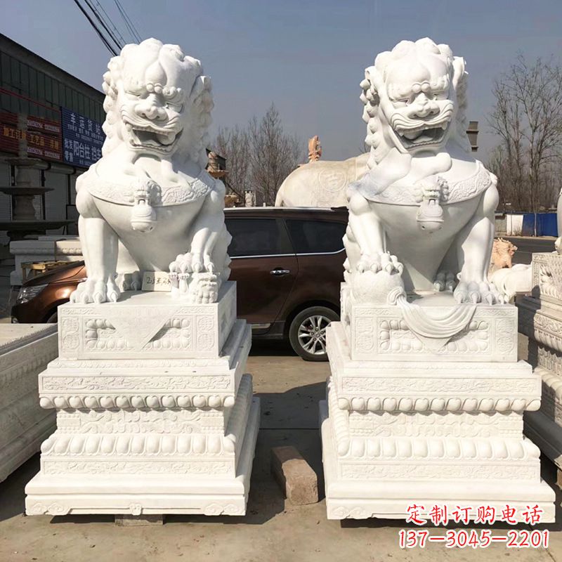 金华新精美汉白玉狮子