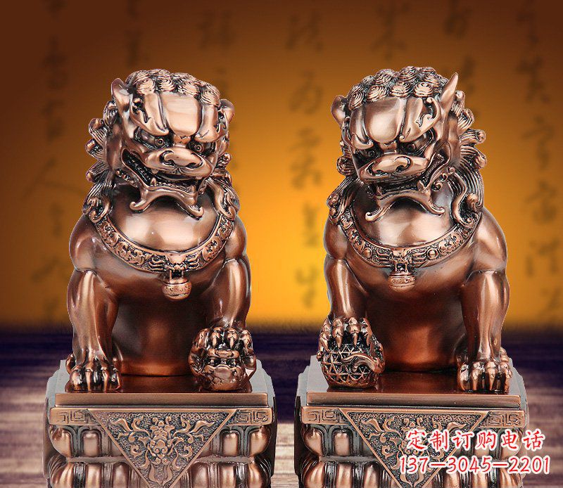 金华狮子铜雕精美绝伦
