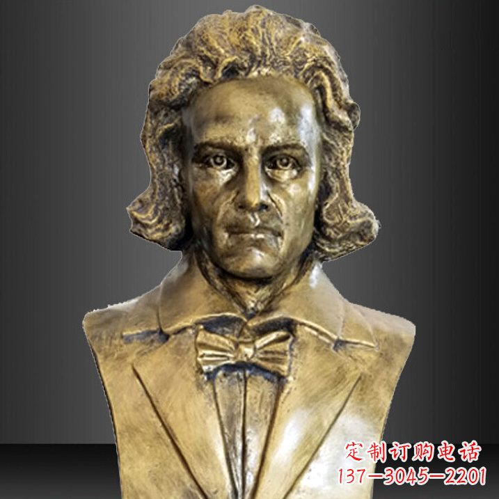 金华贝多芬雕塑作品-纯铜铸造名人胸像