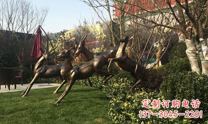 金华奔跑的小鹿铜雕