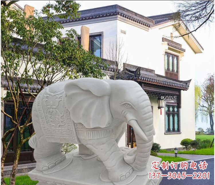 金华大象汉白玉雕塑