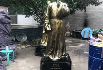 金华白居易仿铜雕像经典中国古代诗人的艺术再现