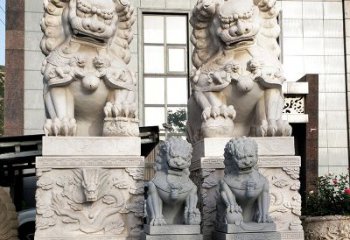 金华石狮子雕塑——守护家园的看门神