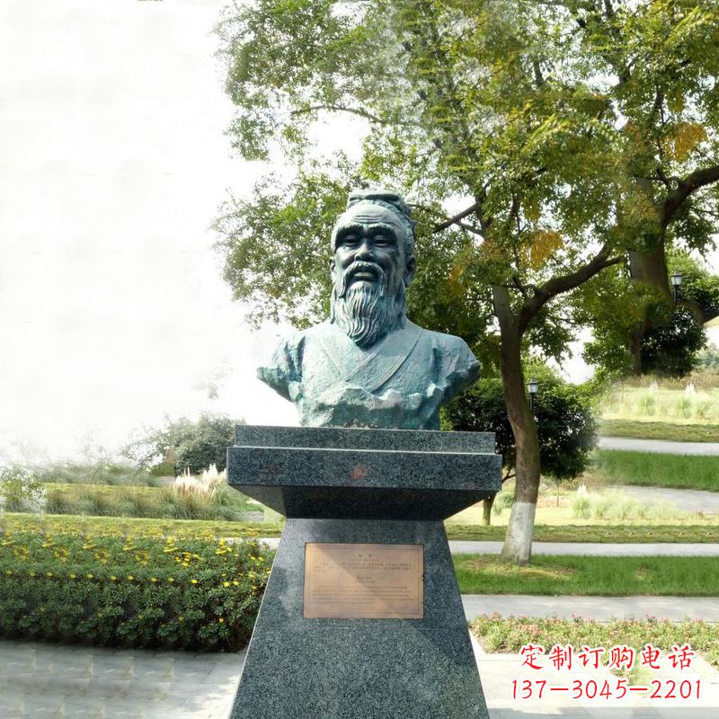 金华扁鹊石雕头像中国古代医学传奇