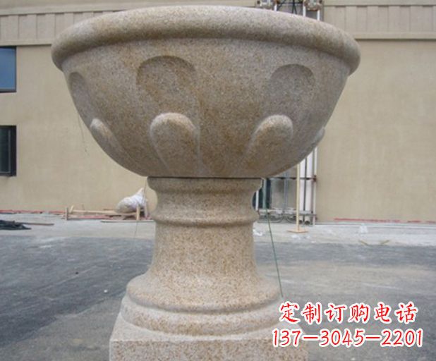 金华别墅景观大理石花盆石雕 (3)