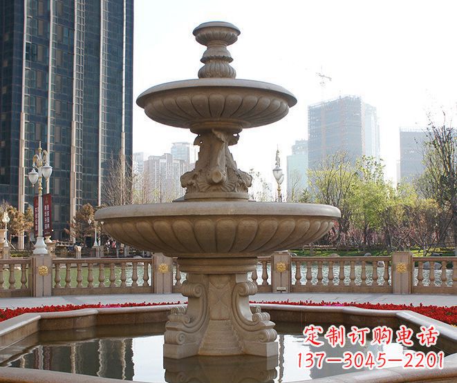 金华别墅景观大型喷泉石雕