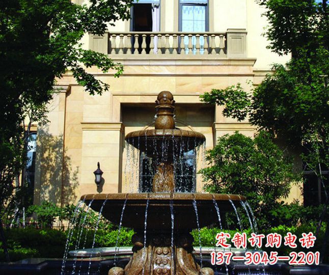 金华多层喷泉石雕——景观装饰的精美绝伦