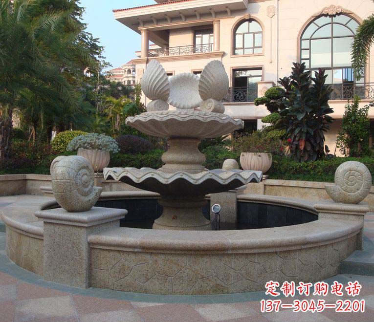 金华别墅景观多层喷泉石雕
