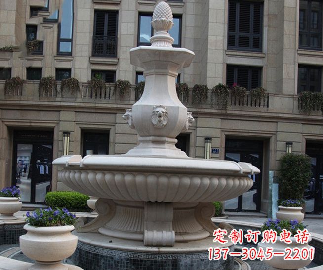 金华别墅景观石雕大理石喷泉