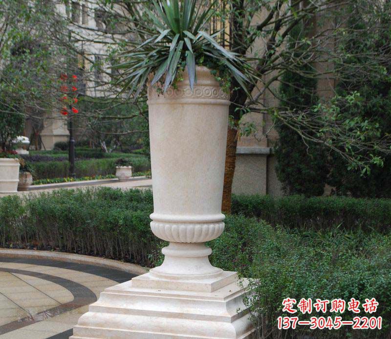 金华别墅景观石雕花盆