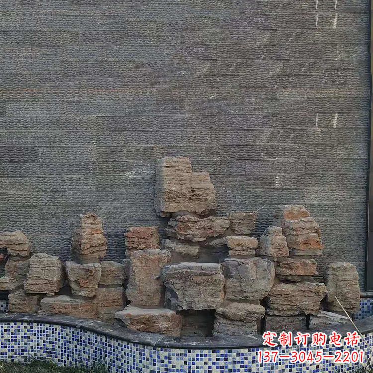 金华别墅庭院假山鱼池