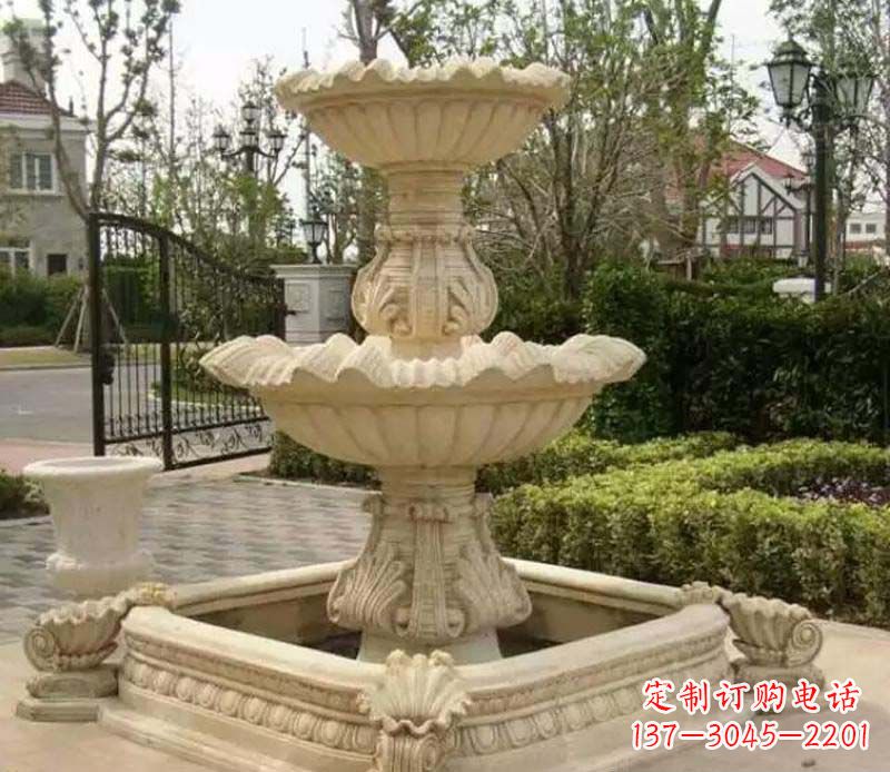 金华别墅庭院喷泉石雕