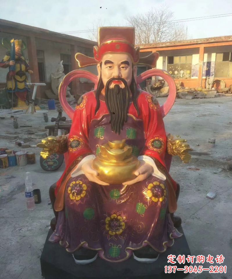 金华财神玻璃钢彩绘