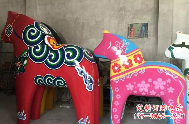 金华玻璃钢彩绘抽象独角兽
