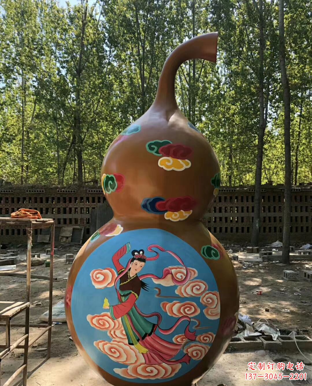 金华玻璃钢彩绘葫芦雕塑