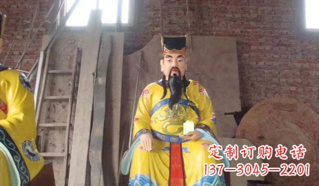 金华玻璃钢彩绘文财神寺庙神像雕塑