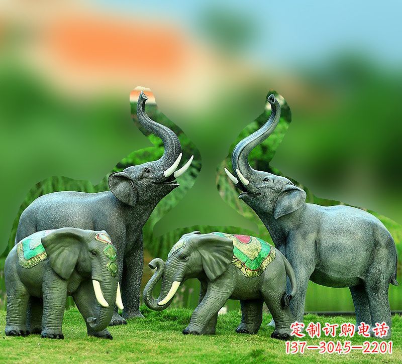 金华玻璃钢大象雕塑——把大象的优雅带入现代