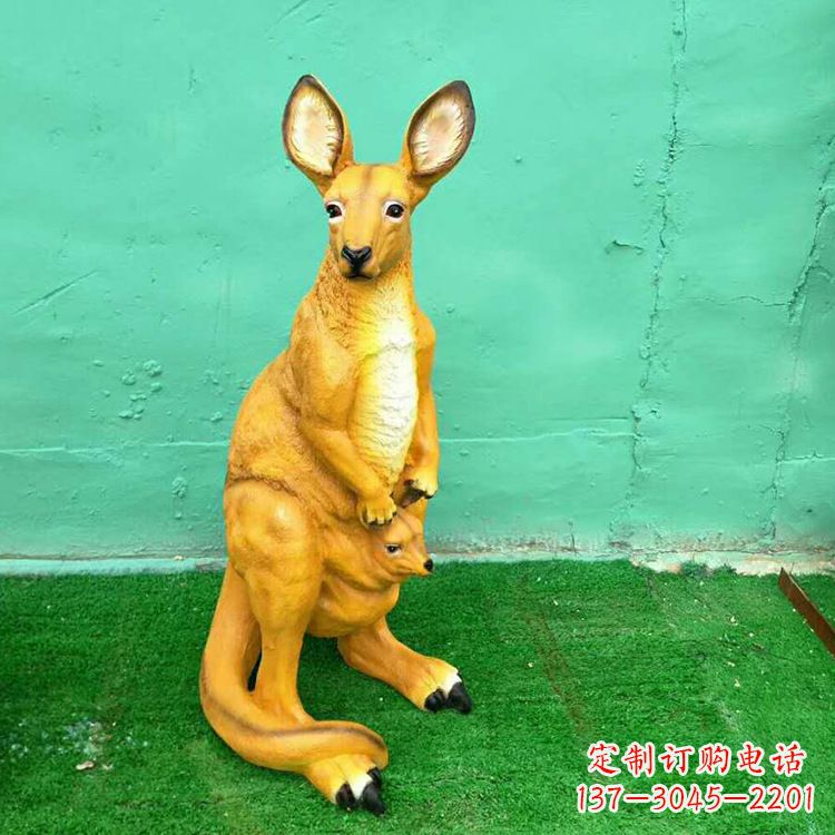 金华玻璃钢袋鼠雕塑
