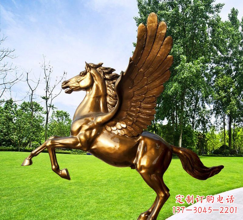 金华玻璃钢仿铜动物马雕塑精美的艺术品
