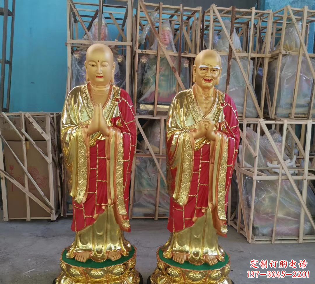 金华玻璃钢仿铜佛像雕塑给寺庙景观增添神秘韵味