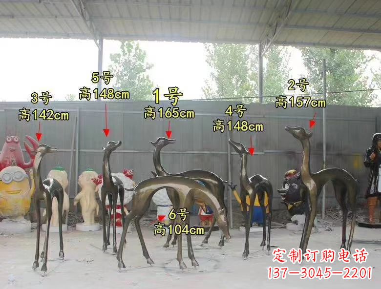 金华玻璃钢仿铜小鹿雕塑精美绝伦