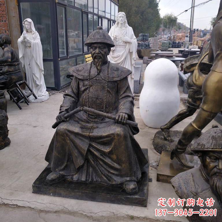 金华玻璃钢林则徐雕塑