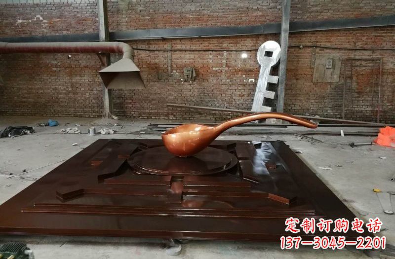 金华玻璃钢仿铜司南雕塑精美装点城市的灵魂