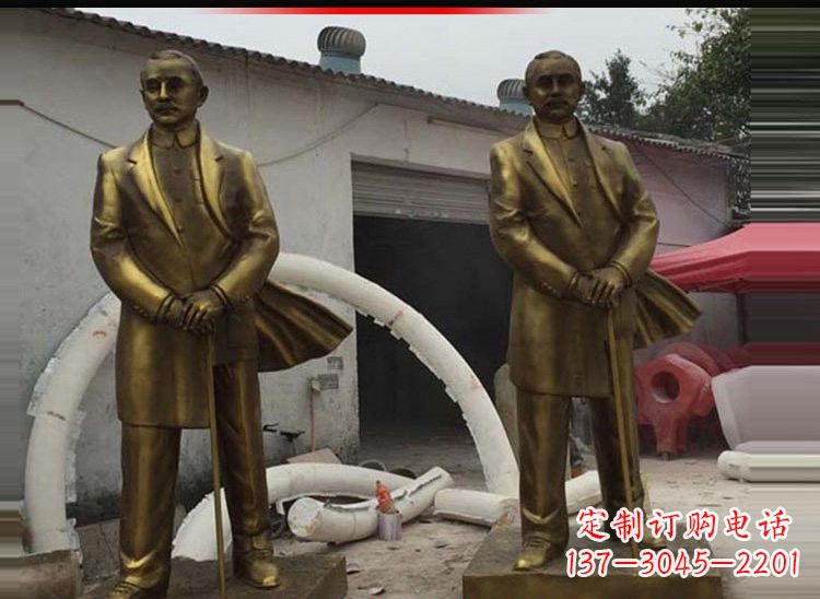 金华玻璃钢仿铜孙中山雕塑