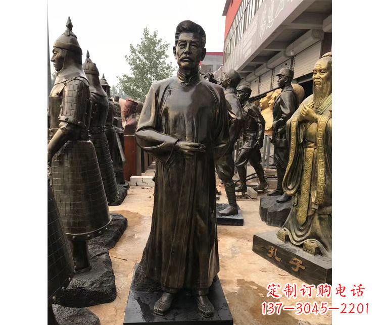 金华玻璃钢仿铜鲁迅雕塑——传承中国近代文化精神