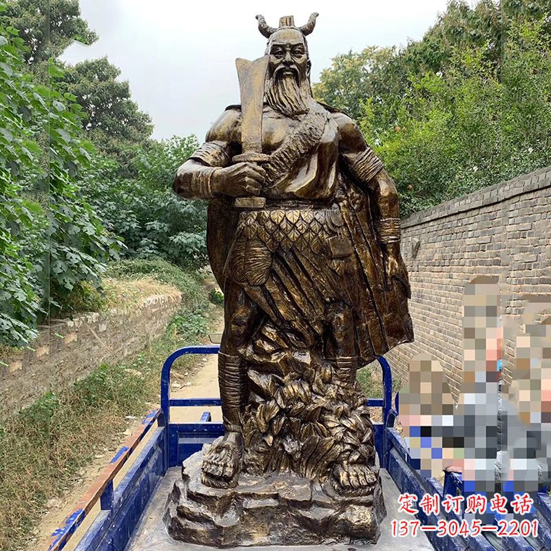 金华玻璃钢仿铜炎帝神农氏雕塑