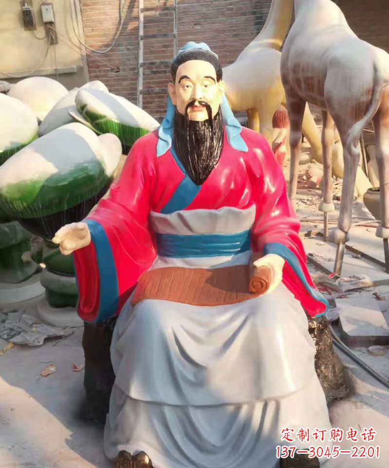 金华玻璃钢雕刻的孔子