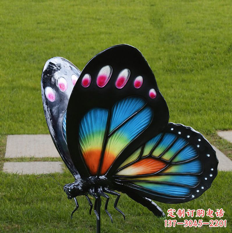 金华玻璃钢制作的蝴蝶雕塑