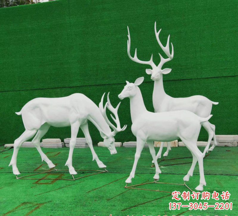 金华玻璃钢鹿群雕塑