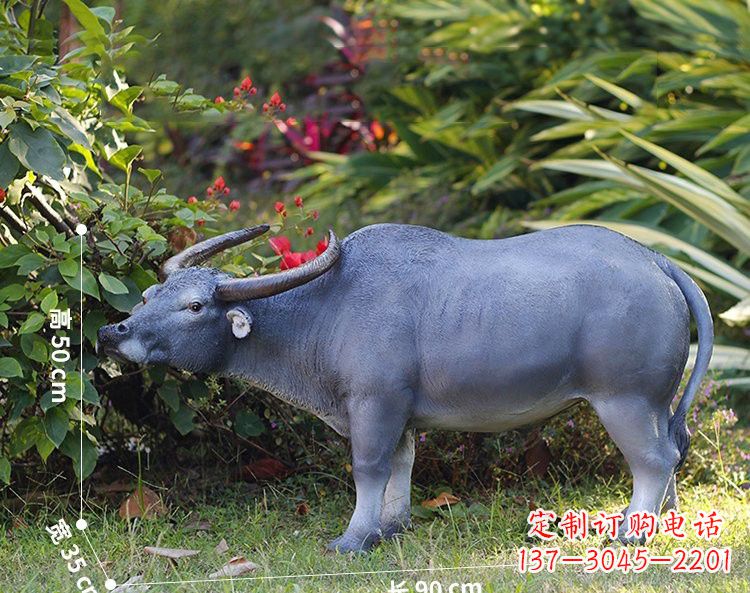 金华玻璃钢仿真水牛雕塑