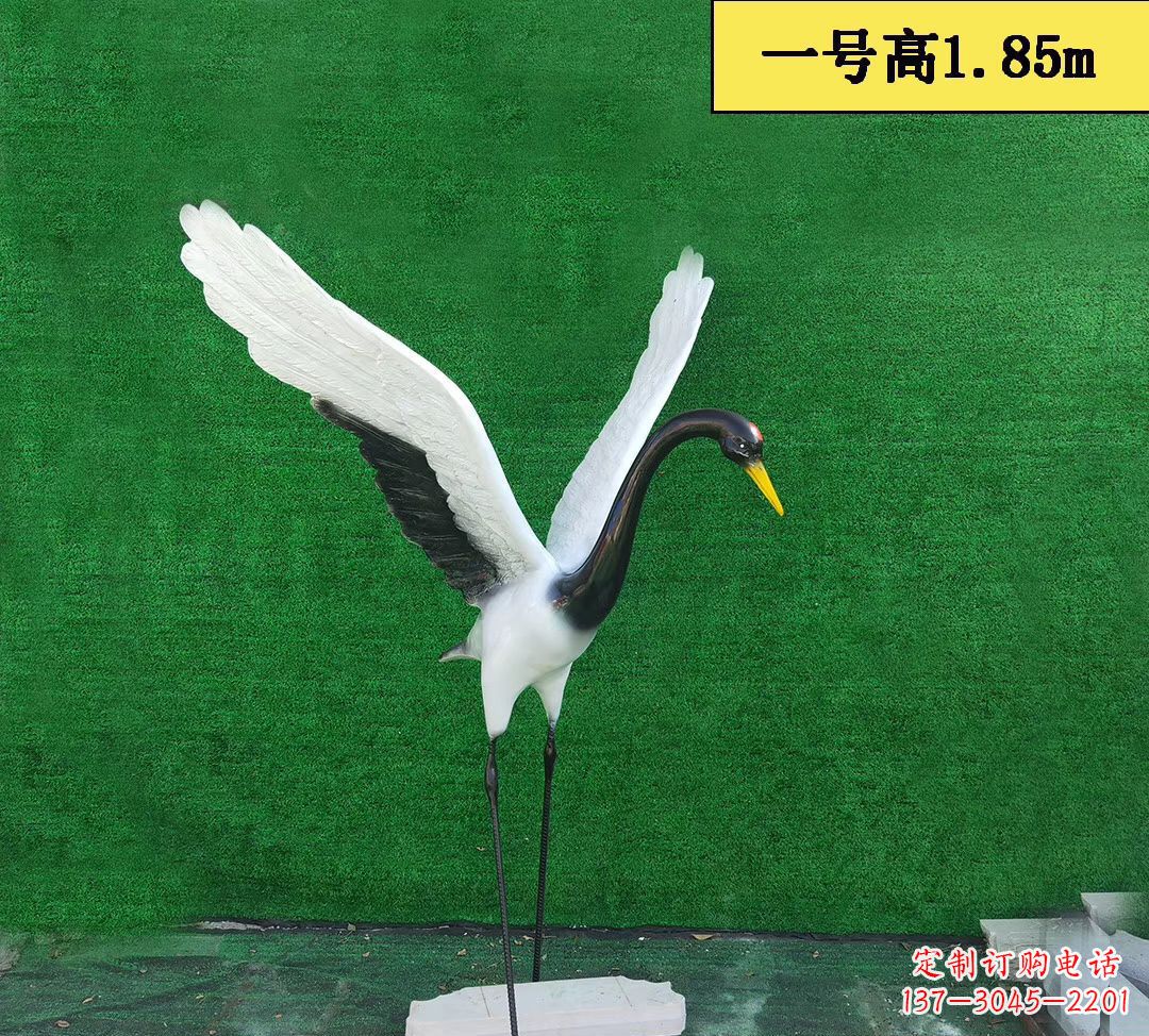金华仙鹤雕塑玻璃钢仿真景观动物雕塑